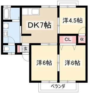 リエス吉津B【2階】の間取り