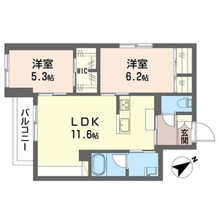クレリア【2階】の間取り