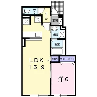 ラ・ルナ【1階】の間取り