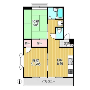 サンライト五本木【2階】の間取り