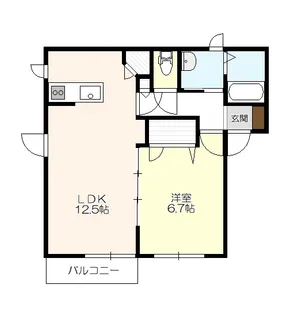 クラージュ【2階】の間取り