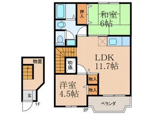 エスタシオン三毛門I【2階】の間取り