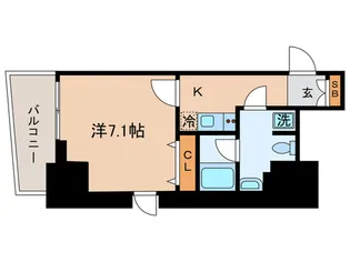 フェルクルールプレスト池袋WEST【14階】の間取り