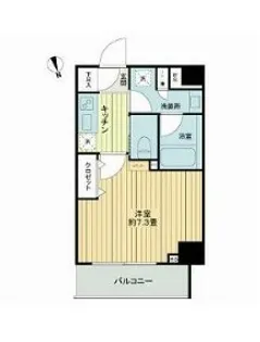 フレシア中目黒【1階】の間取り