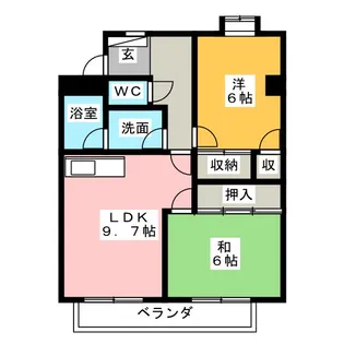 セントラルポンド【2階】の間取り