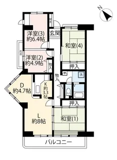 UR八王子パークヒル宇津木台【3階】の間取り