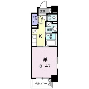 クラール花ノ宮【6階】の間取り