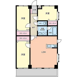 K&Aパレス【3階】の間取り