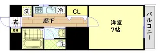 CQレジデンス大阪WEST【3階】の間取り