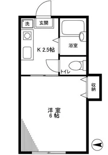 コーポブルースカイI【2階】の間取り