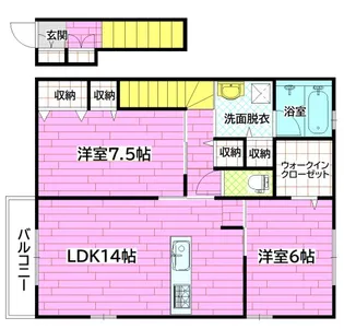 グレイスK(山本)【2階】の間取り