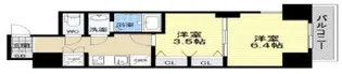 レジュールアッシュ梅田アクシア【14階】の間取り