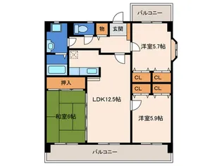 エミネント今宿【5階】の間取り