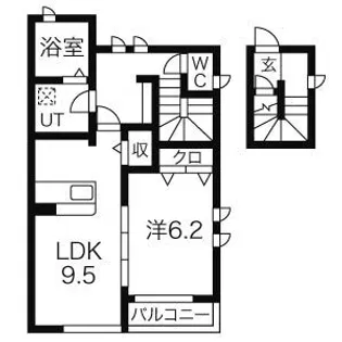 コモド・グレイスB【2階】の間取り