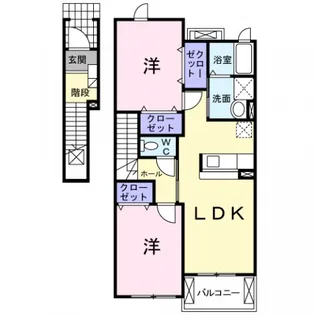 エアリーレジデンス芝生【2階】の間取り