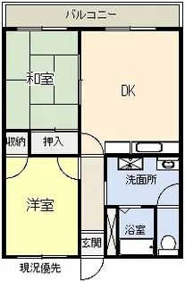 ハイツくるみM【2階】の間取り