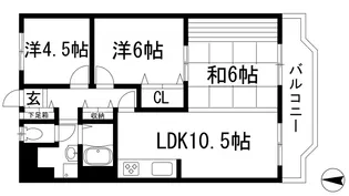 グリーンハイツ向陽【4階】の間取り