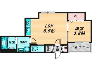 F asecia ディオーネ徳庵【2階】の間取り