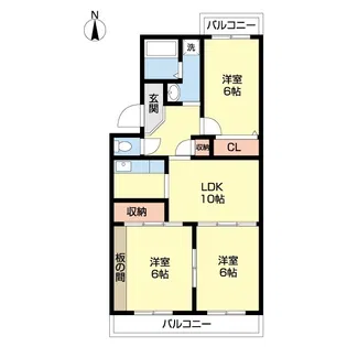 パームスコート【2階】の間取り