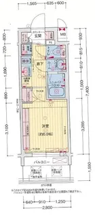 プレサンス京橋GREEN YARDレアルテ【5階】の間取り