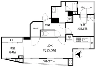 メイジャー神楽坂【4階】の間取り