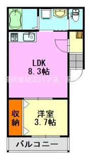 ウッドストック【3階】の間取り