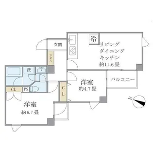 ISM笹塚【2階】の間取り