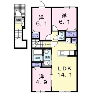 シリンクス M【2階】の間取り
