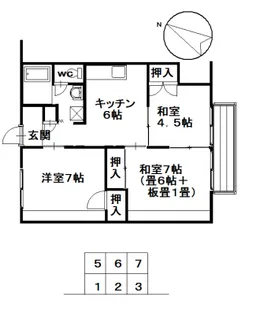 清水コーポ【2階】の間取り