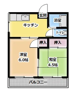 北新橋ハイツ【1階】の間取り