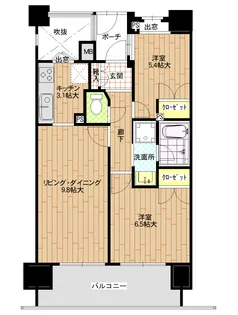 朝日マンション藤沢鵠沼【12階】の間取り