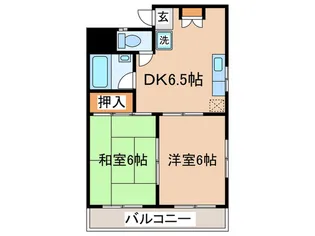 フラット大竹II【1階】の間取り
