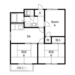 眉山ハイツ【2階】の間取り