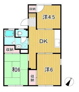 コーポ塙山【1階】の間取り