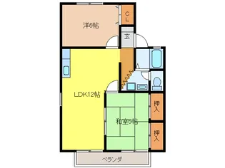 夏梅ビレッジA棟【2階】の間取り