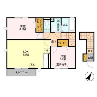 千葉県袖ヶ浦市今井3【アパート】の間取り