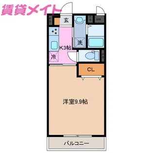 コンフォール津【1階】の間取り