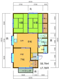 サニーコーポ【1階】の間取り