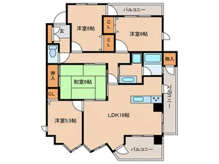 ソフィア小幡緑地公園【6階】の間取り