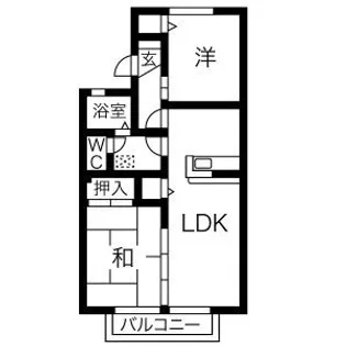 エクセラン佐藤 A棟【1階】の間取り
