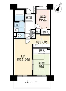 URルネシティ脇浜町【3階】の間取り