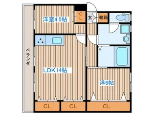 マデーラ東勝山A棟【3階】の間取り