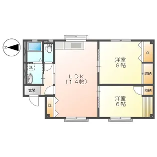 原島コーポ【2階】の間取り
