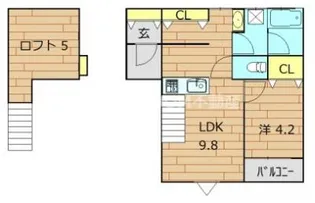 ブランエノワール【1階】の間取り