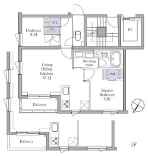 東京都港区白金2【マンション】の間取り