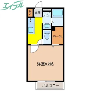 ウッズ ヒル【2階】の間取り