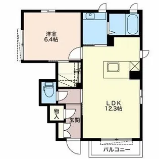 ツインハウス富貴【1階】の間取り