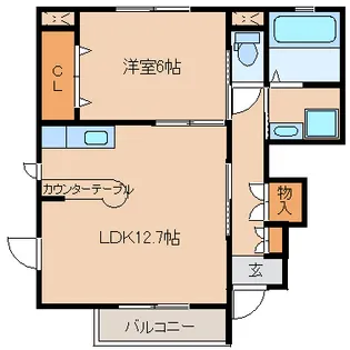 ピースタウン【1階】の間取り