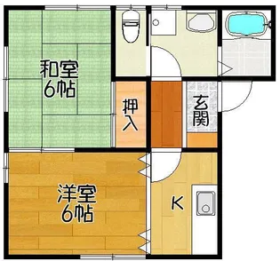 ハイツローゼ【1階】の間取り