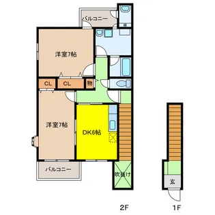 メゾン・シュクル【2階】の間取り